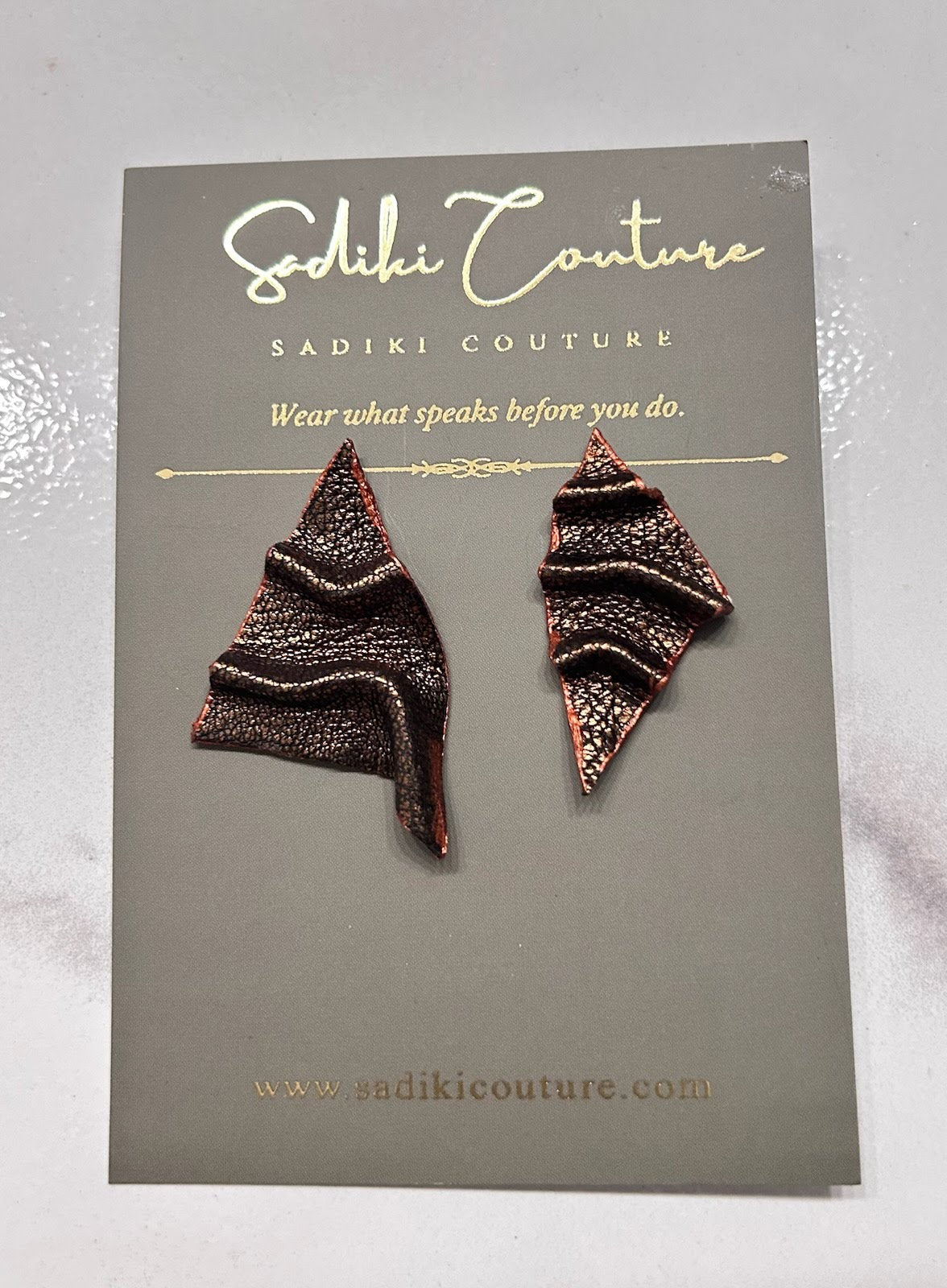Copper Mantra Earrings