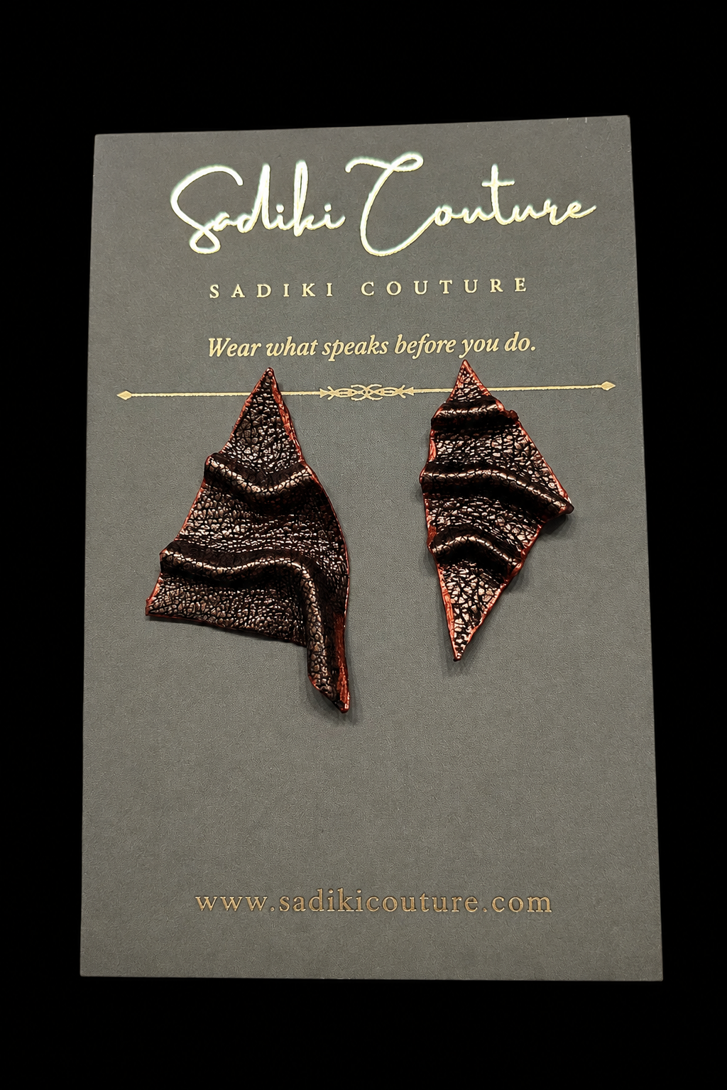 Copper Mantra Earrings