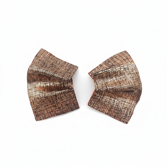 Bow Bow Leather Earrings